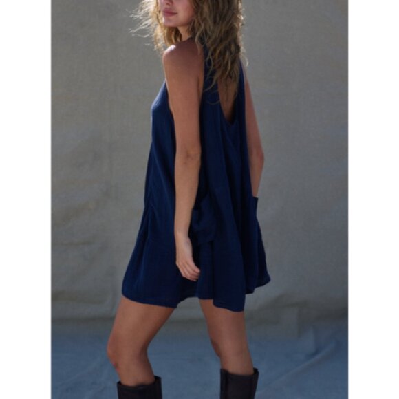 Free People Navy Mini Dress - Picture 6 of 10